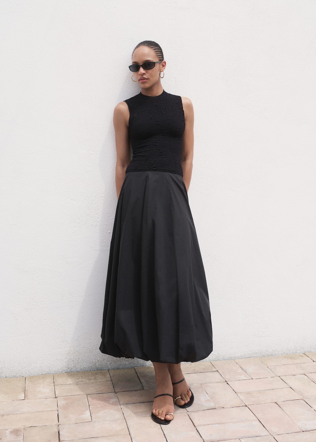 Textured crepe top