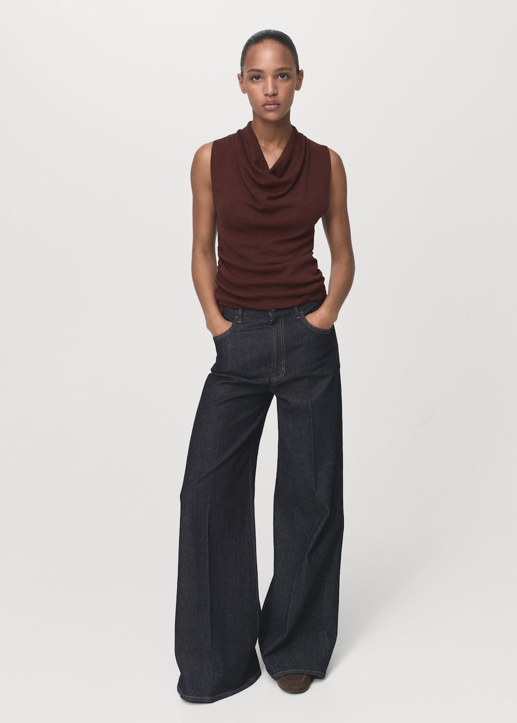Ruched knitted top