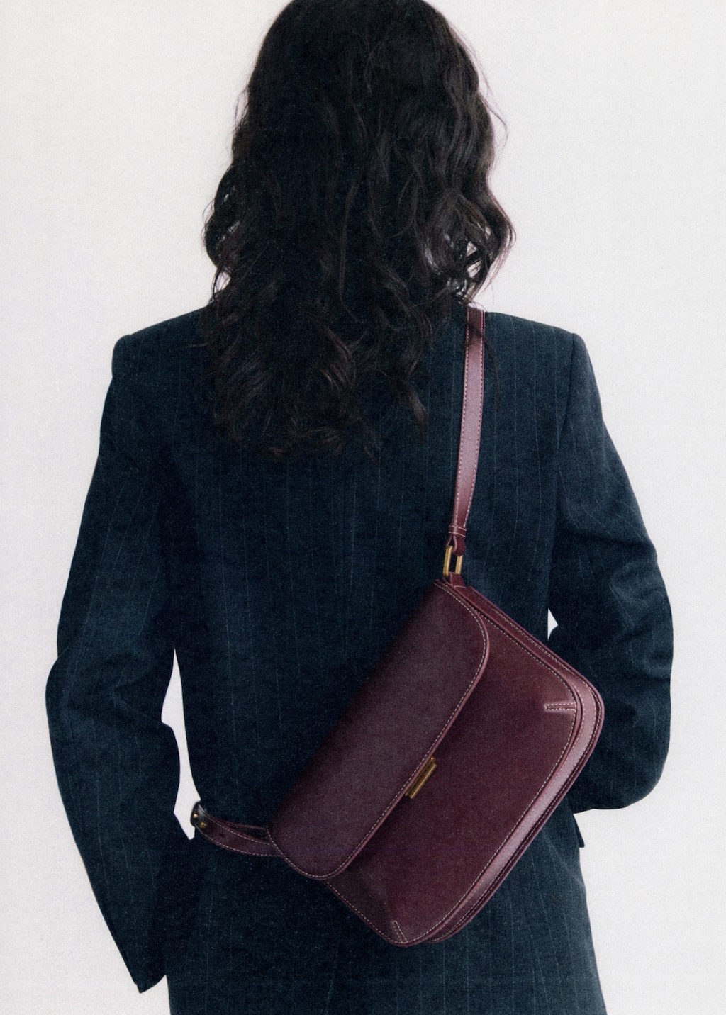 Mango Sac Bandoulière Rabat Bordeaux - Femme - Taille Unique - In Burgundy