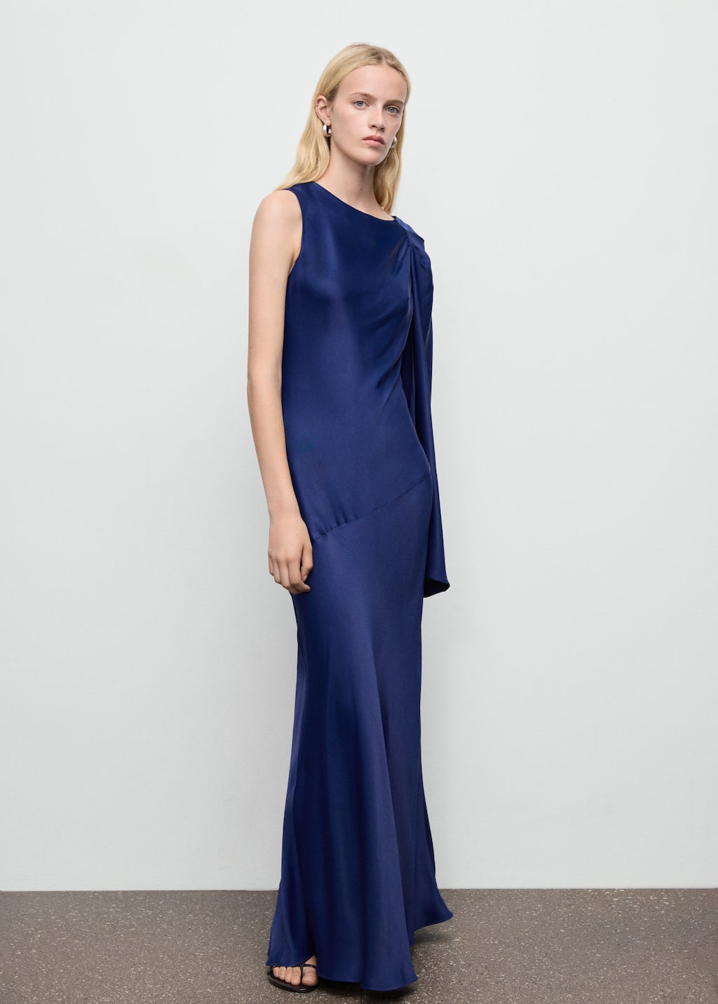 Mango Robe Bleu Marine - Femme - Xs - In Blue