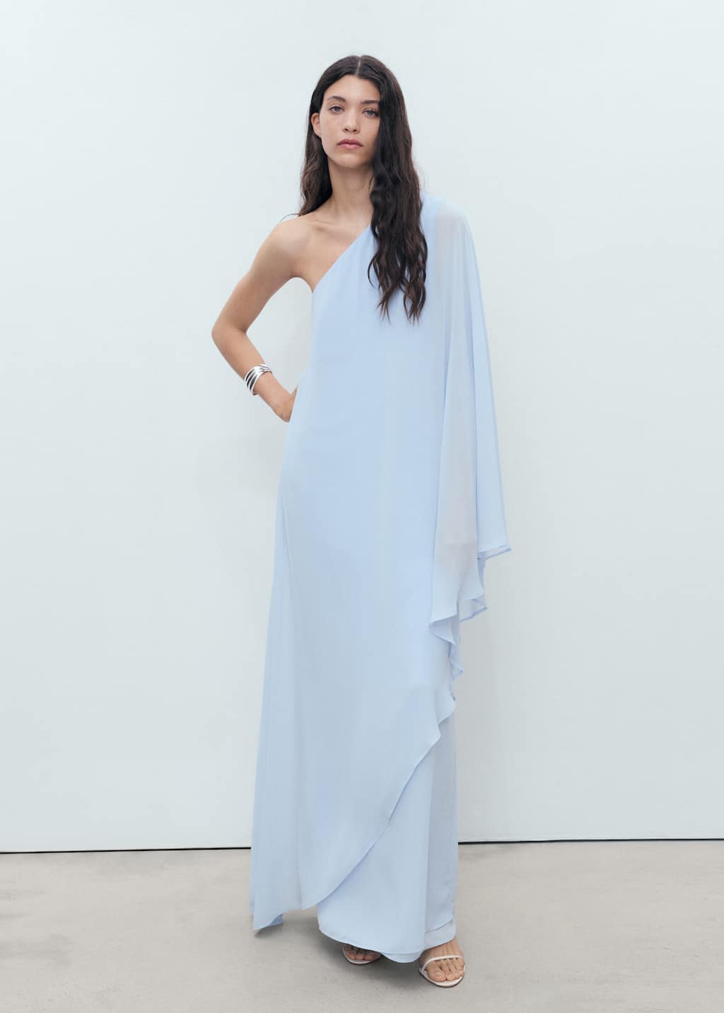 Asymmetrical double-layer dress