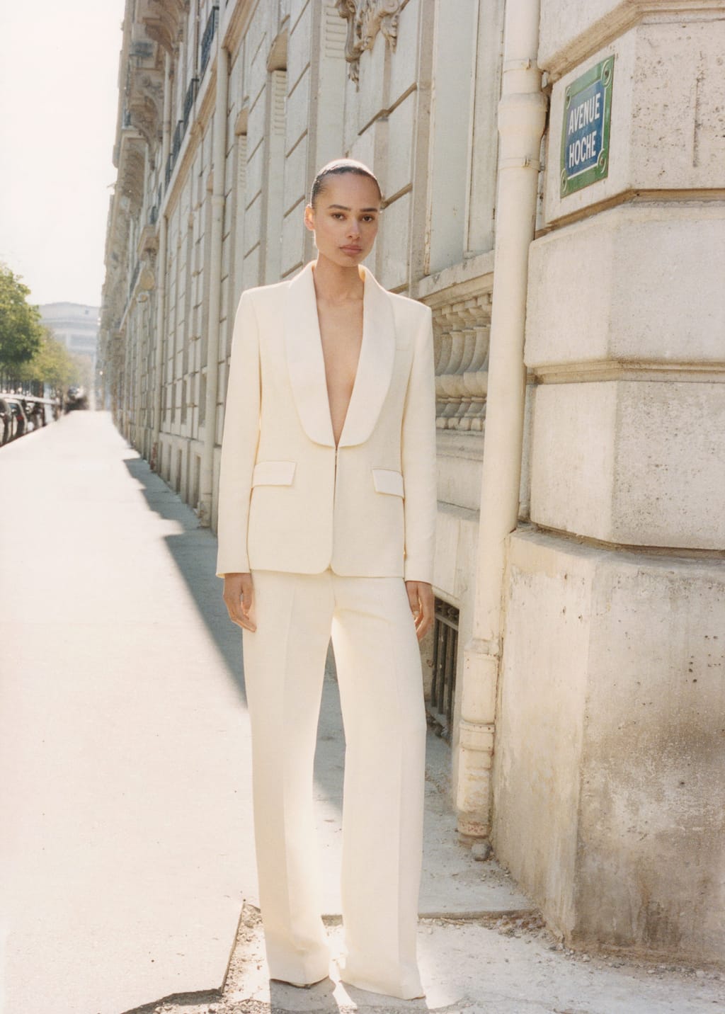 Mango Pantalon Blanc Cassé - Femme - 42 - In White