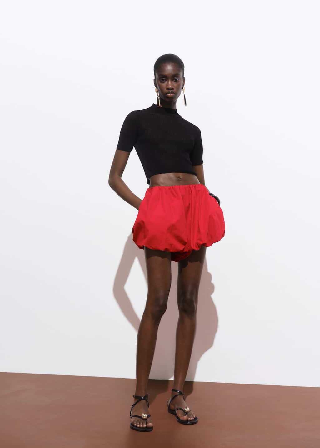 Mango Mini Short Globe Rouge - Femme - 38 -