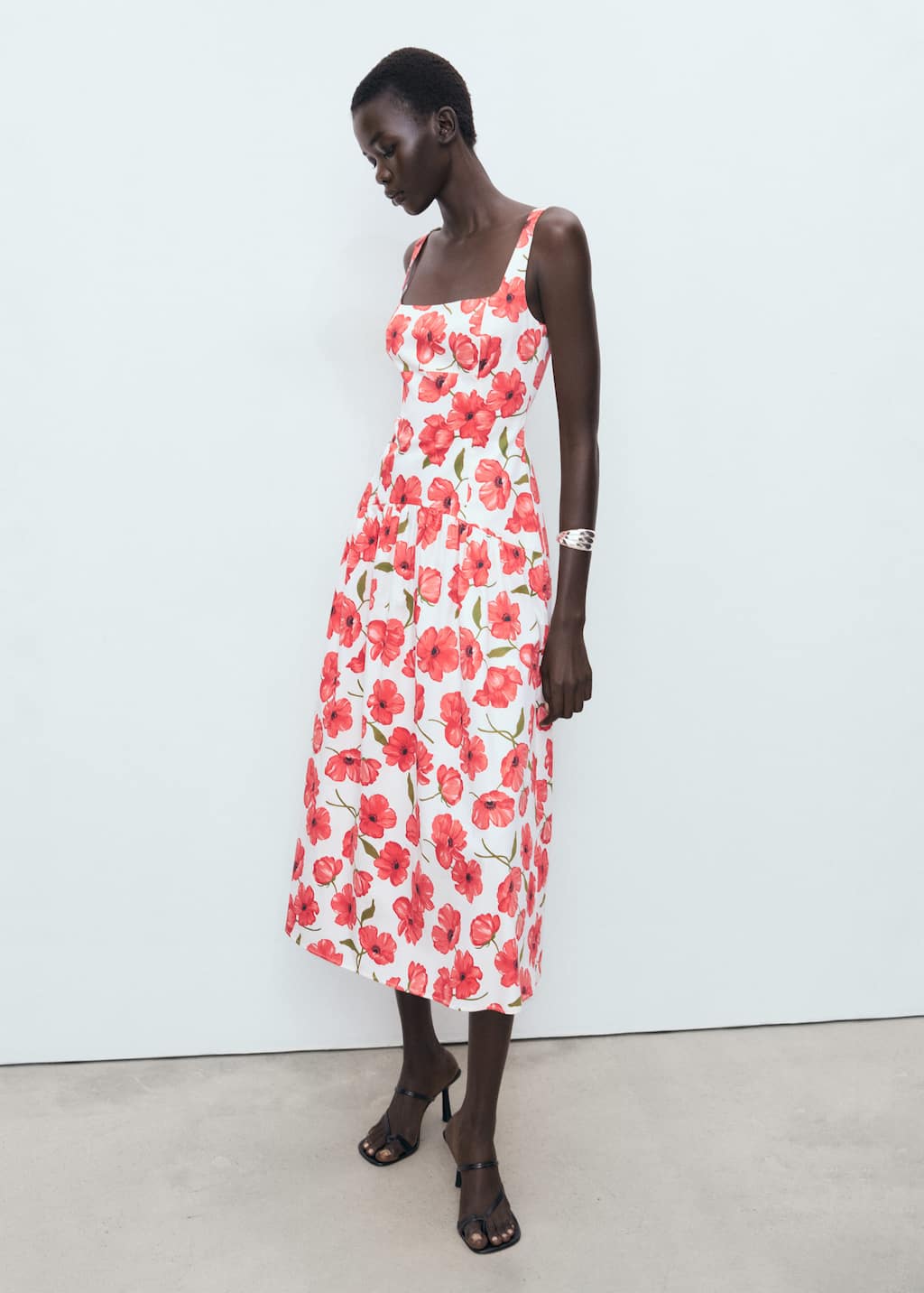 Flared cotton dress