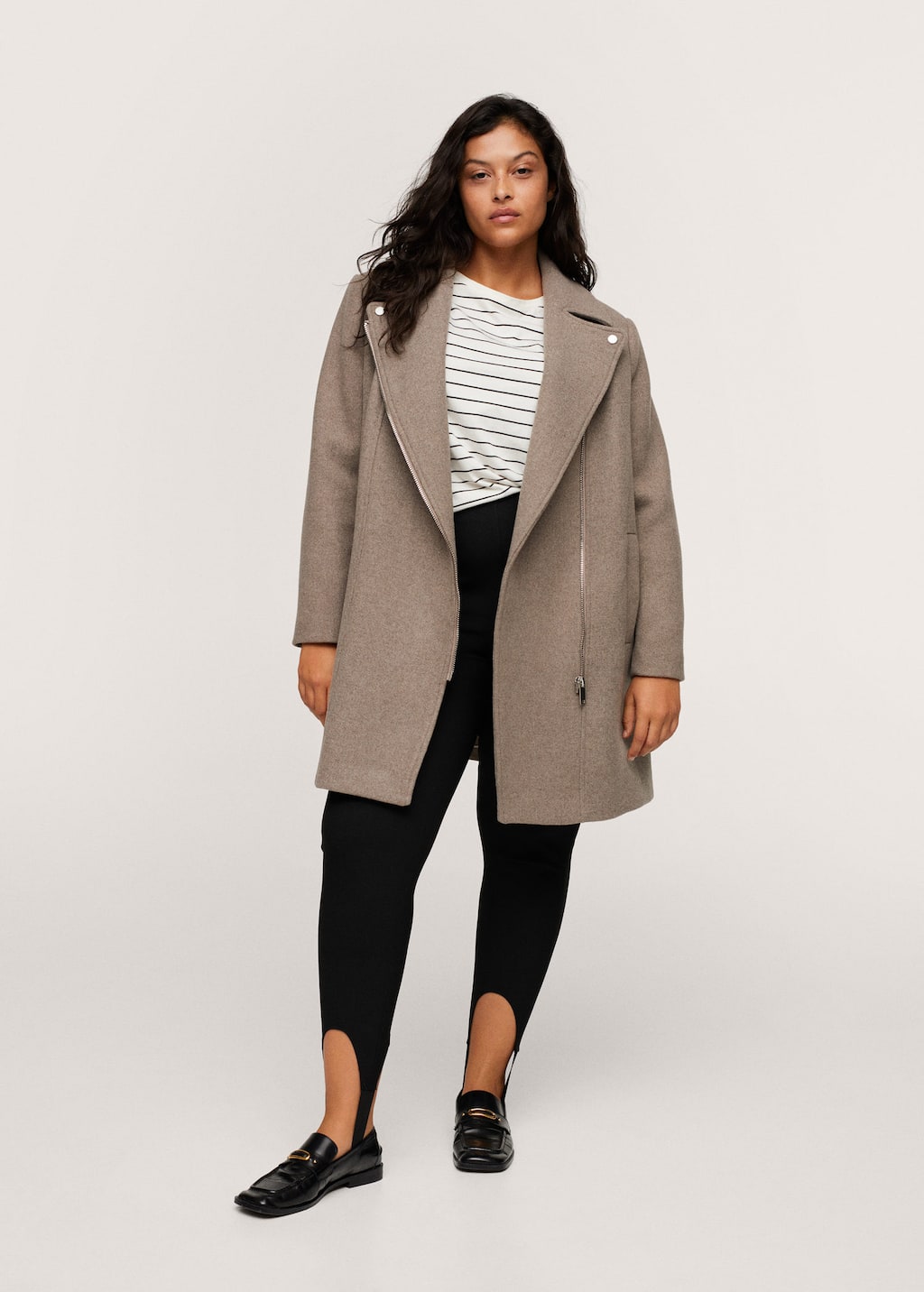 mango lapels wool coat