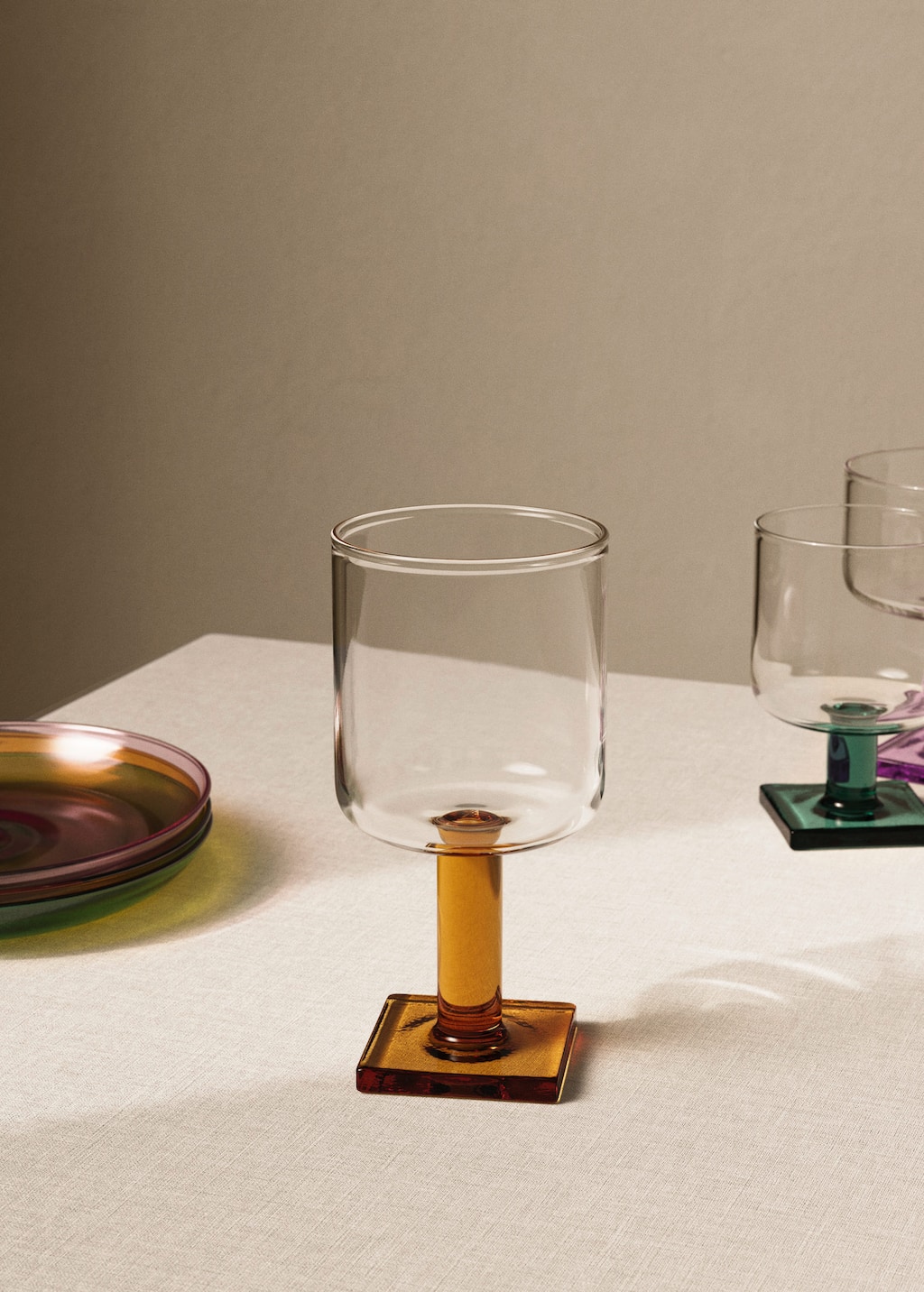 Mango Home Stem Glass Olive Green