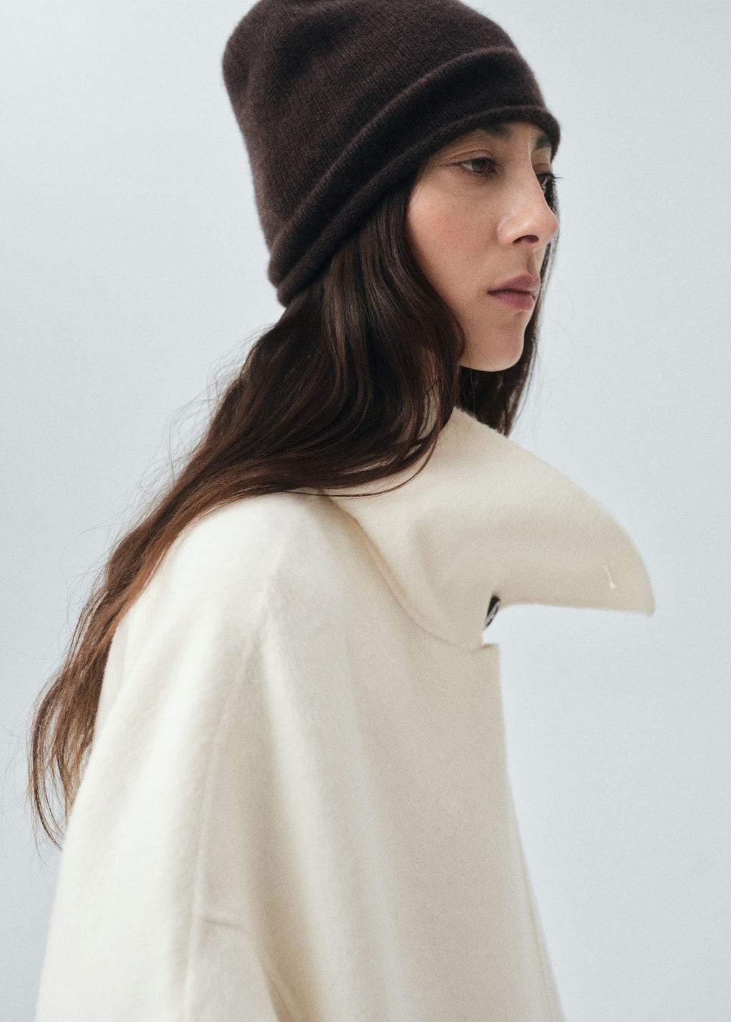 Mango 100% Cashmere Beanie Chocolate In Brown