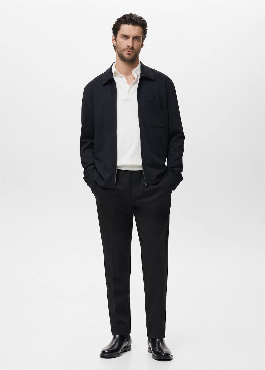 Mango Man Jogging Lyocell Taille Élastique Noir - Homme - Xxl -  In Black