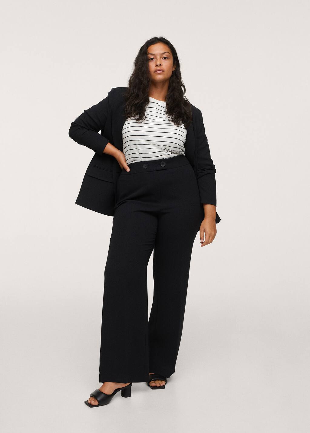 mango wide leg pants