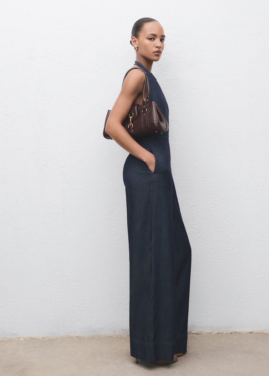 Mango Combinaison Lyocell Denim Bleu - Femme - M - In Blue