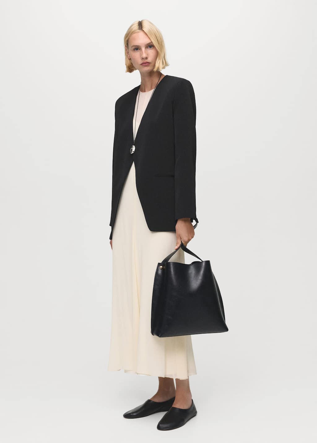 Mango Blazer Costume Croisé Noir - Femme - Xl - In Black
