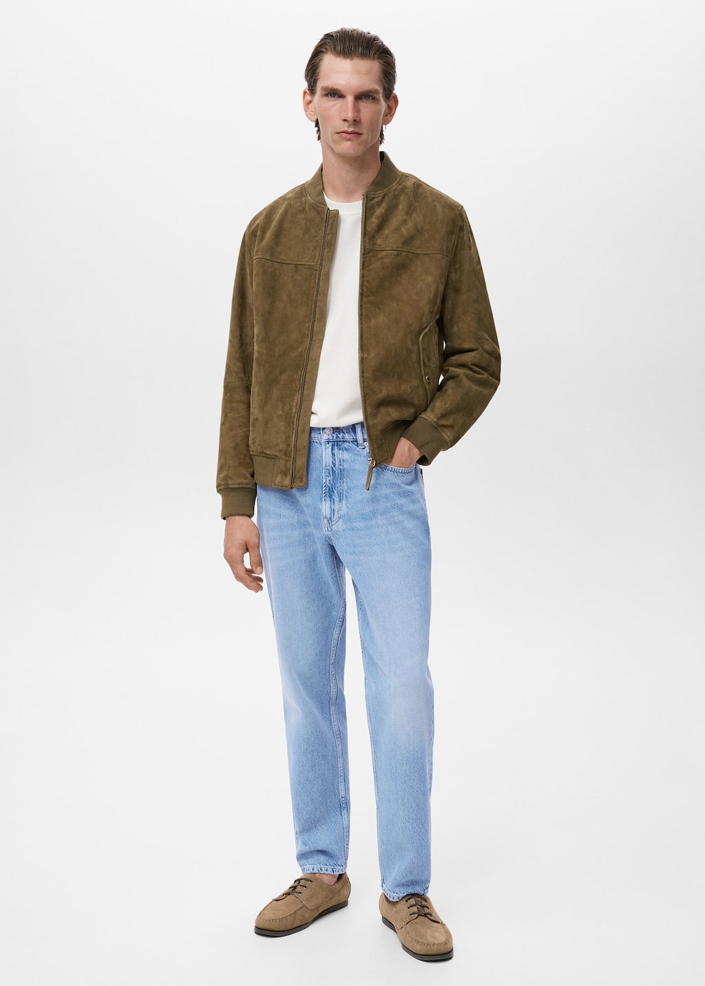 Mango Man Jean Coton Regular-fit Bleu Moyen - Homme - 46 - In Blue