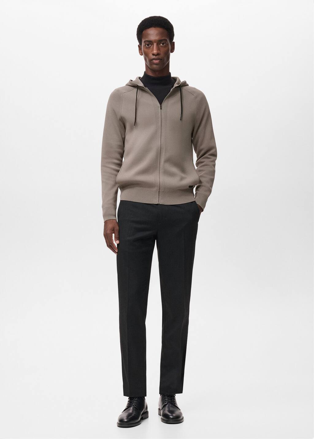 Mango Man Thermoregulating Zip-up Sweatshirt Medium Brown In Multi
