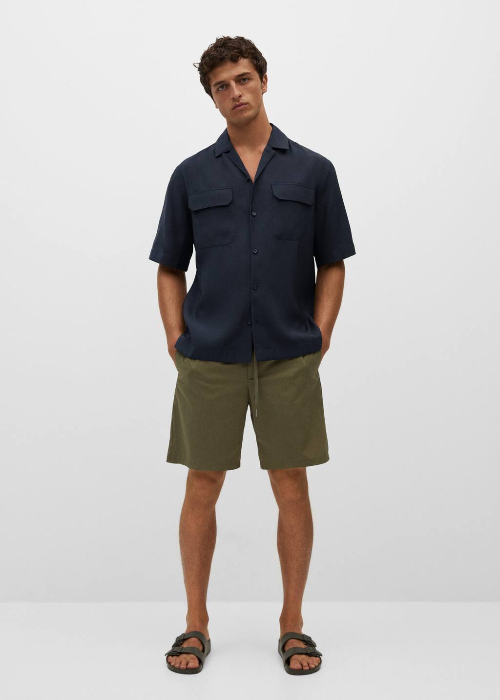 Mango Chestpocket modal shirt 17050091 56