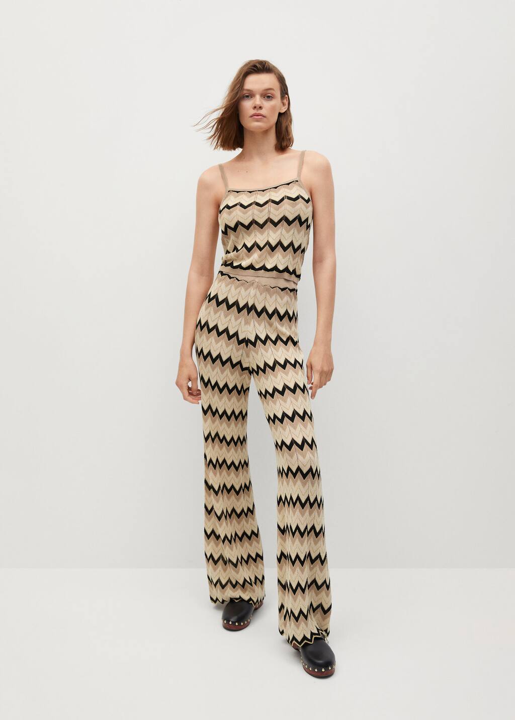 Pantalón punto calado - Mujer | Mango Andorra