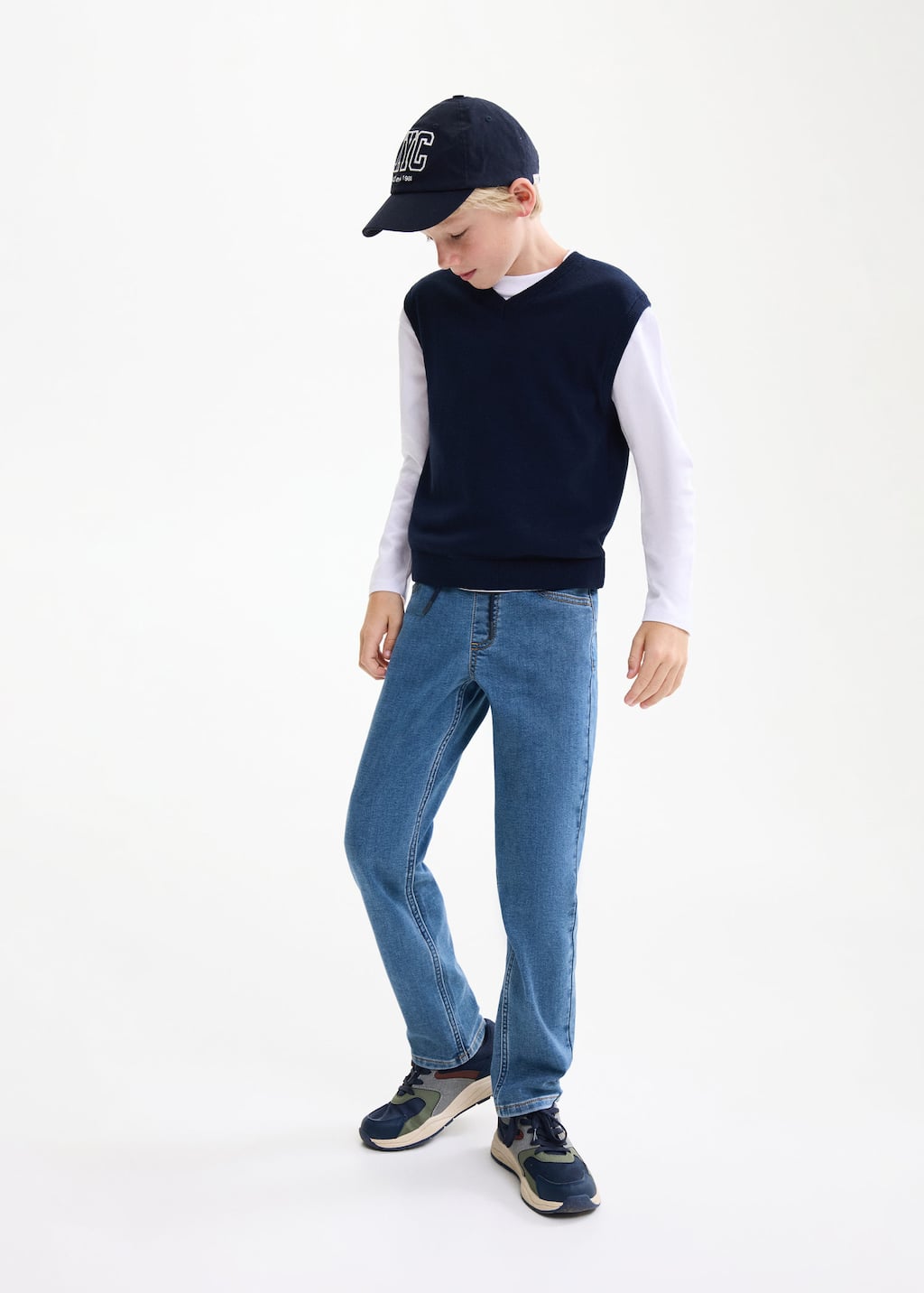 Mango Jean Comfy Cordon Bleu Moyen - Enfants - 13-14 Ans - Kids In Blue