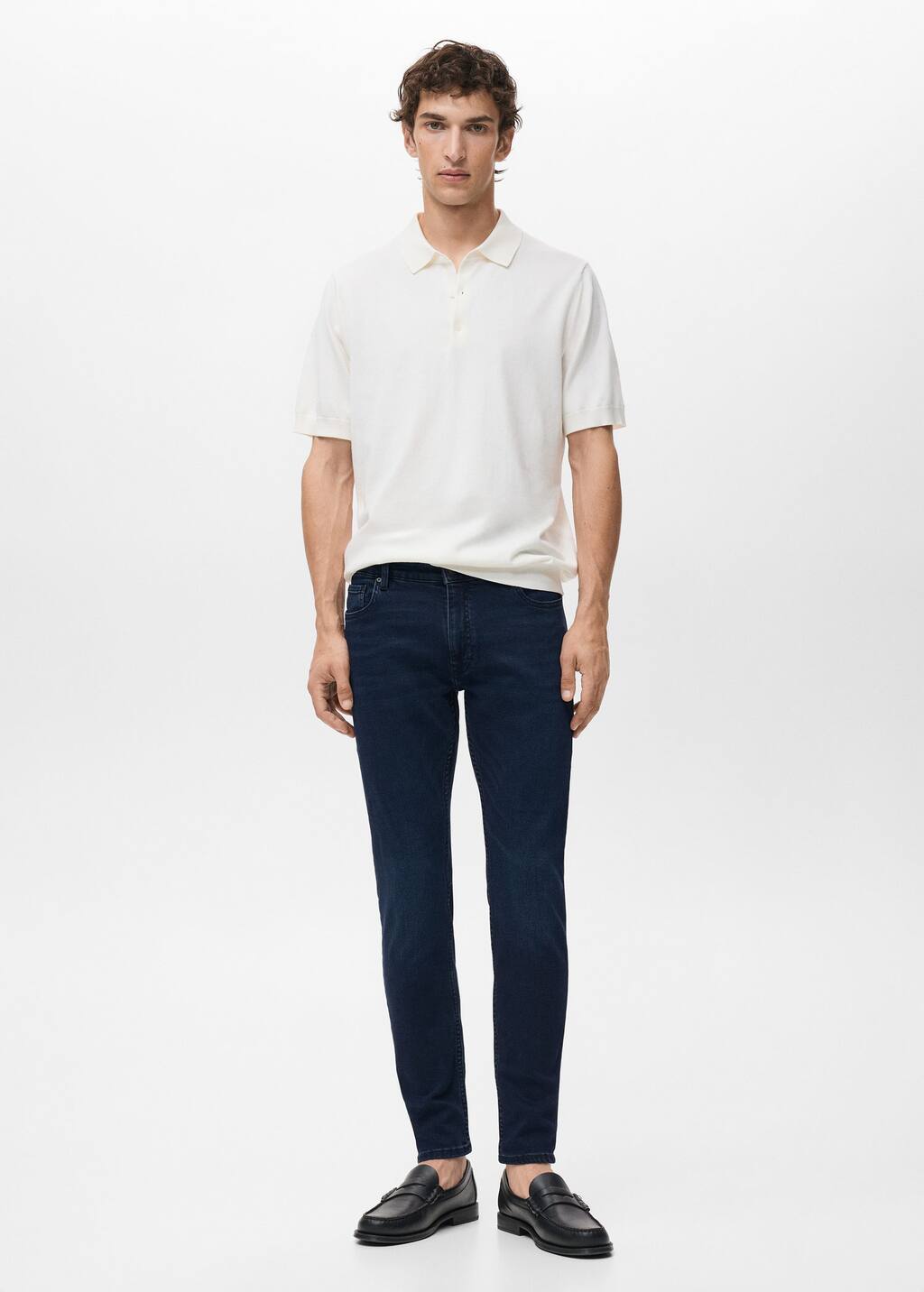 Mango Man Jean Jude Skinny-fit Bleu Foncé Intense - Homme - 44 -