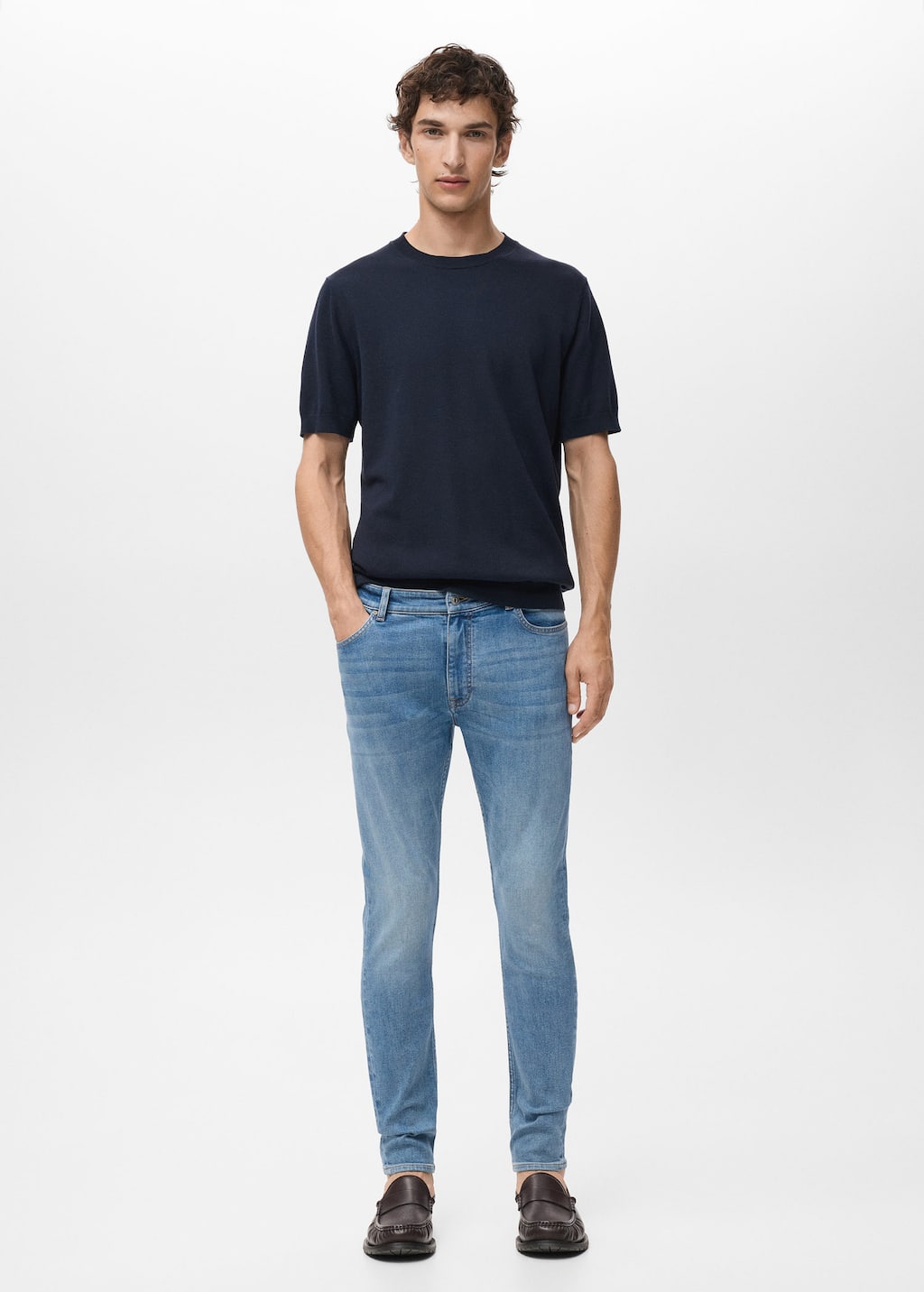 Mango Man Jean Jude Skinny-fit Bleu Moyen - Homme - 44 -  In Blue