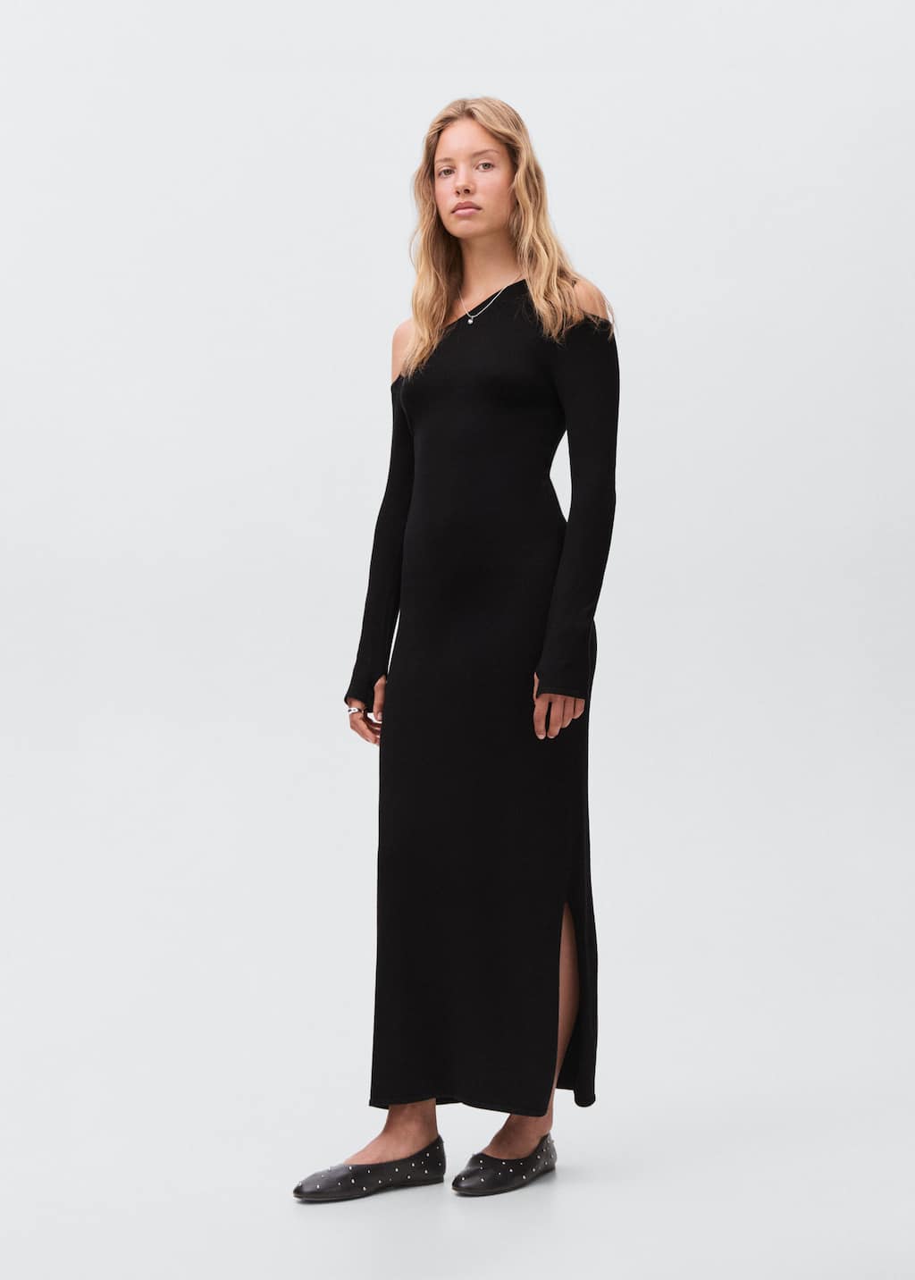 Mango Teen Robe Asymétrique Cut-out Noir - Fille - L -  In Black
