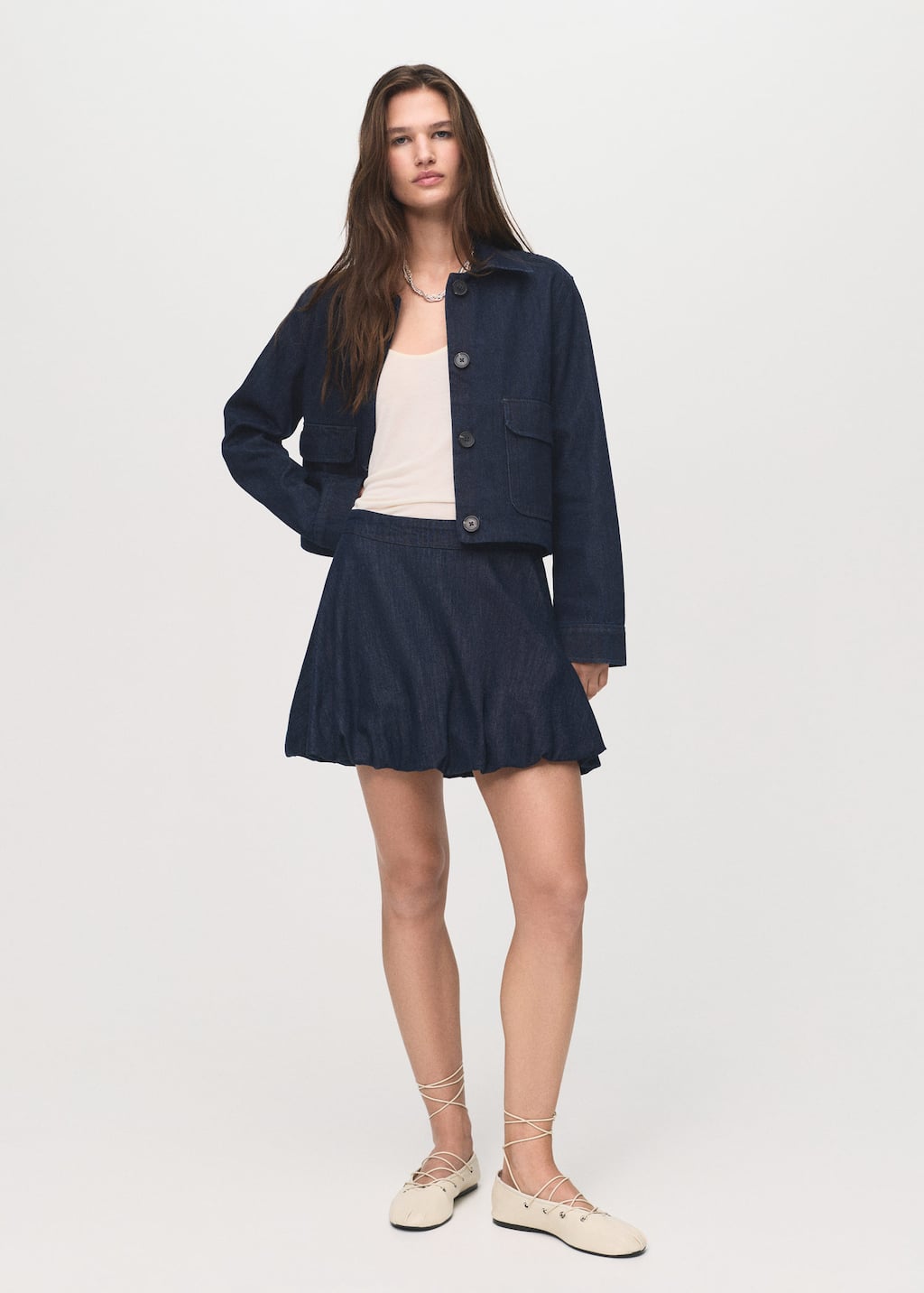 Mango Veste Denim Poches Bleu - Femme - Xl - In Blue