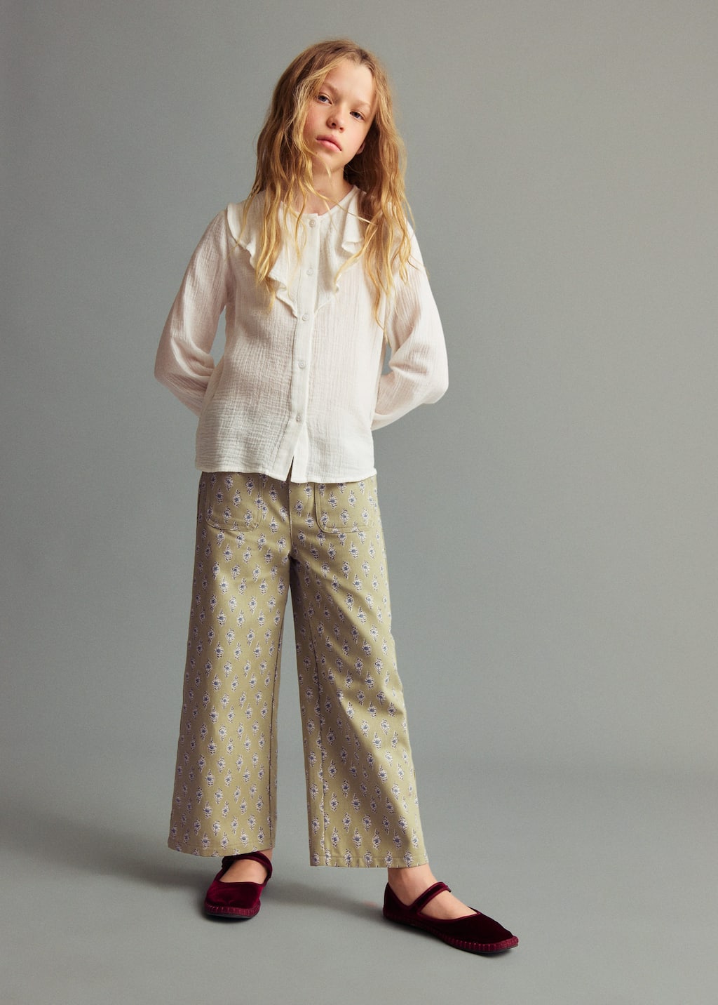 Mango Trousers In Green