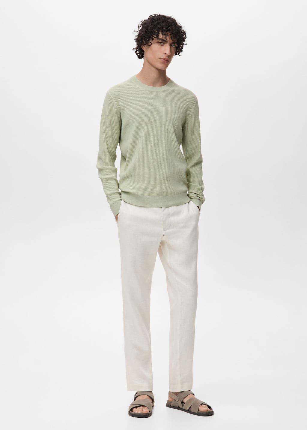 Mango Man Pull Vert Pomme - Homme - Xl -