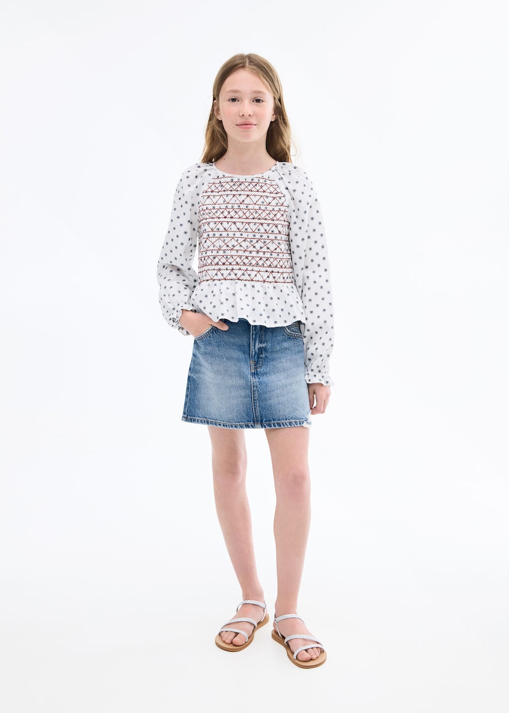 Denim short skirt