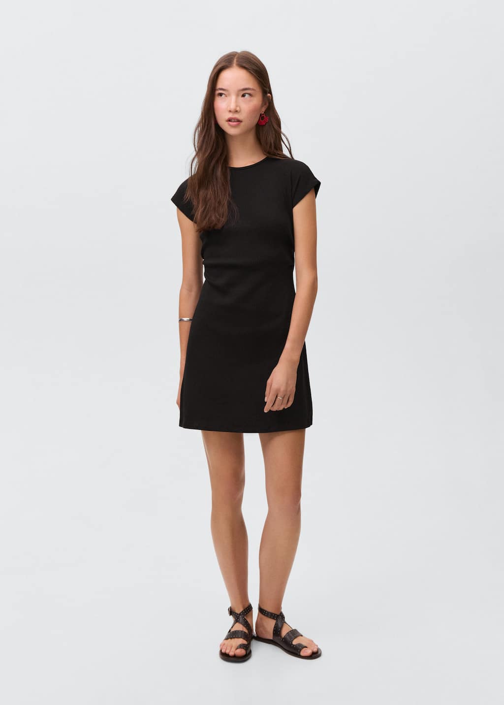 Ribbed short dress