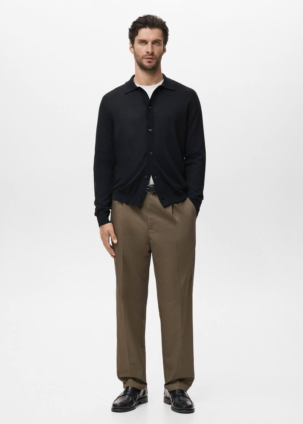 Mango Man Chemise Bleu Marine - Homme - L - In Black