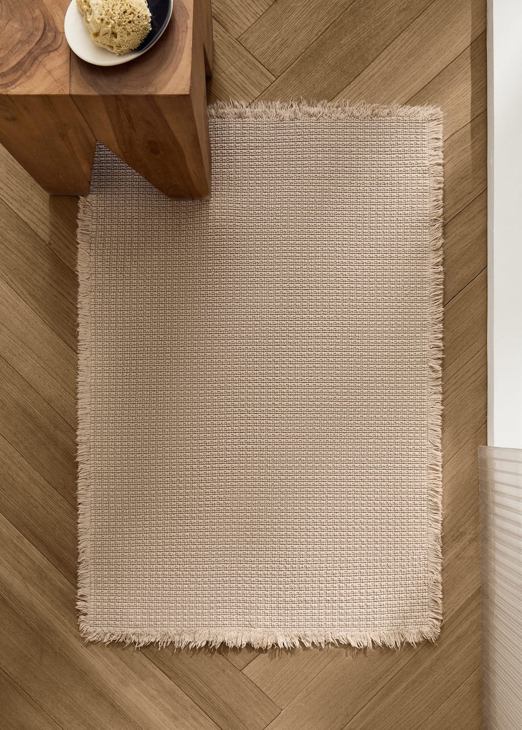 Mango Home Cotton Waffle Bath Mat Medium Brown
