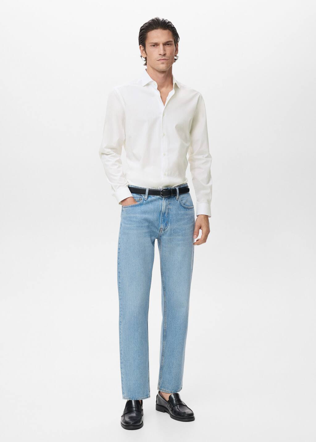 Mango Man Chemise 100 % Coton Regular-fit Blanc - Homme - Xxl - In White