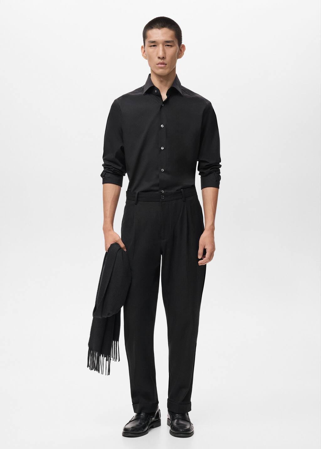 Mango Man Chemise 100 % Coton Regular-fit Noir - Homme - Xl -  In Black