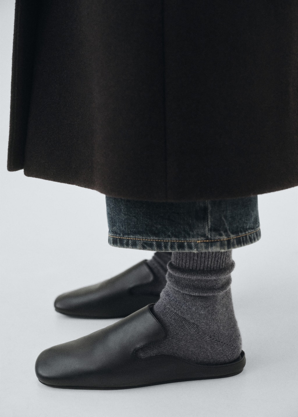 Mango Wool-blend Socks Dark Heather Grey In Gray
