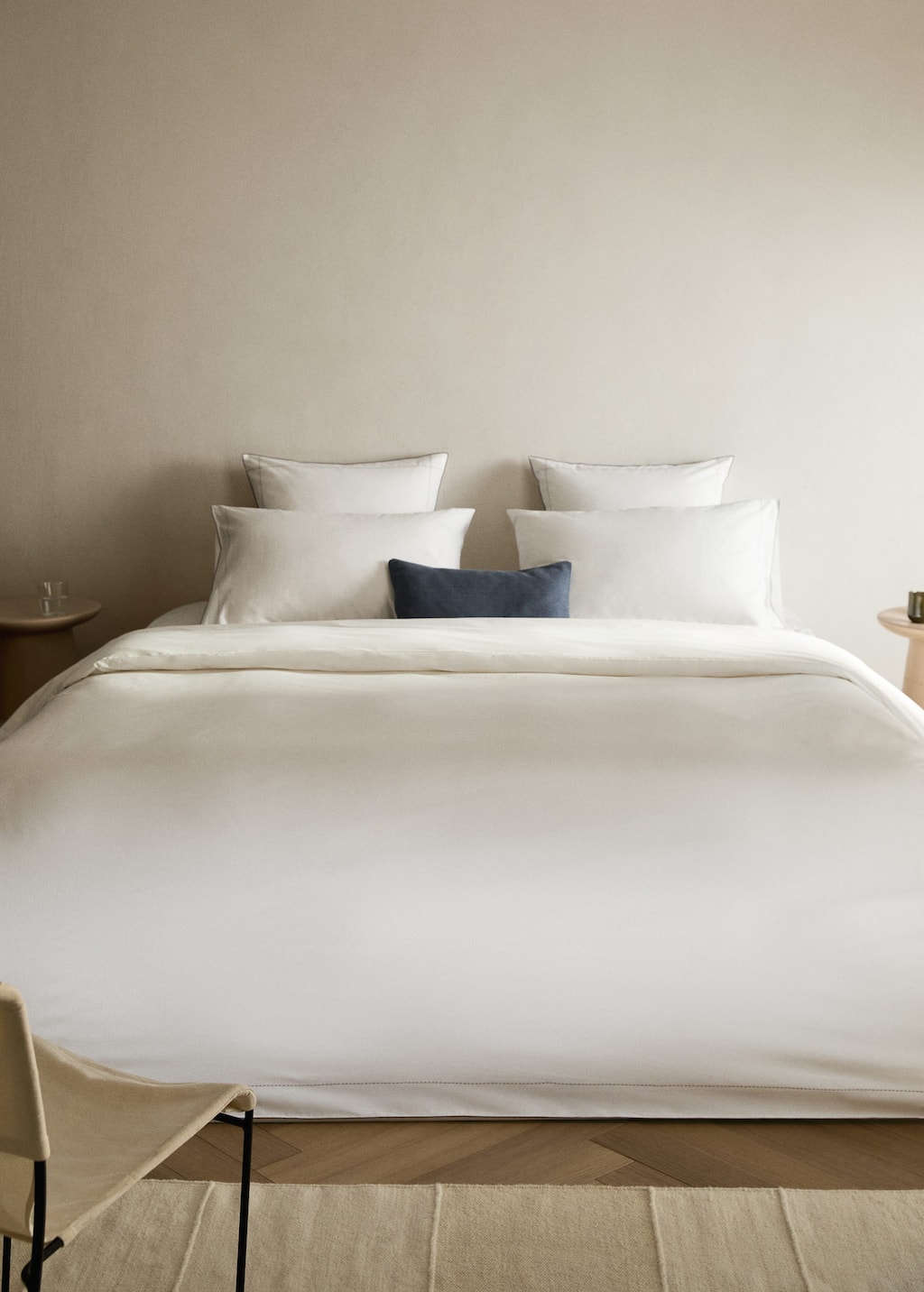 Mango Home 200-thread Count Percale Cotton Duvet Cover For 90 Cm Bed White