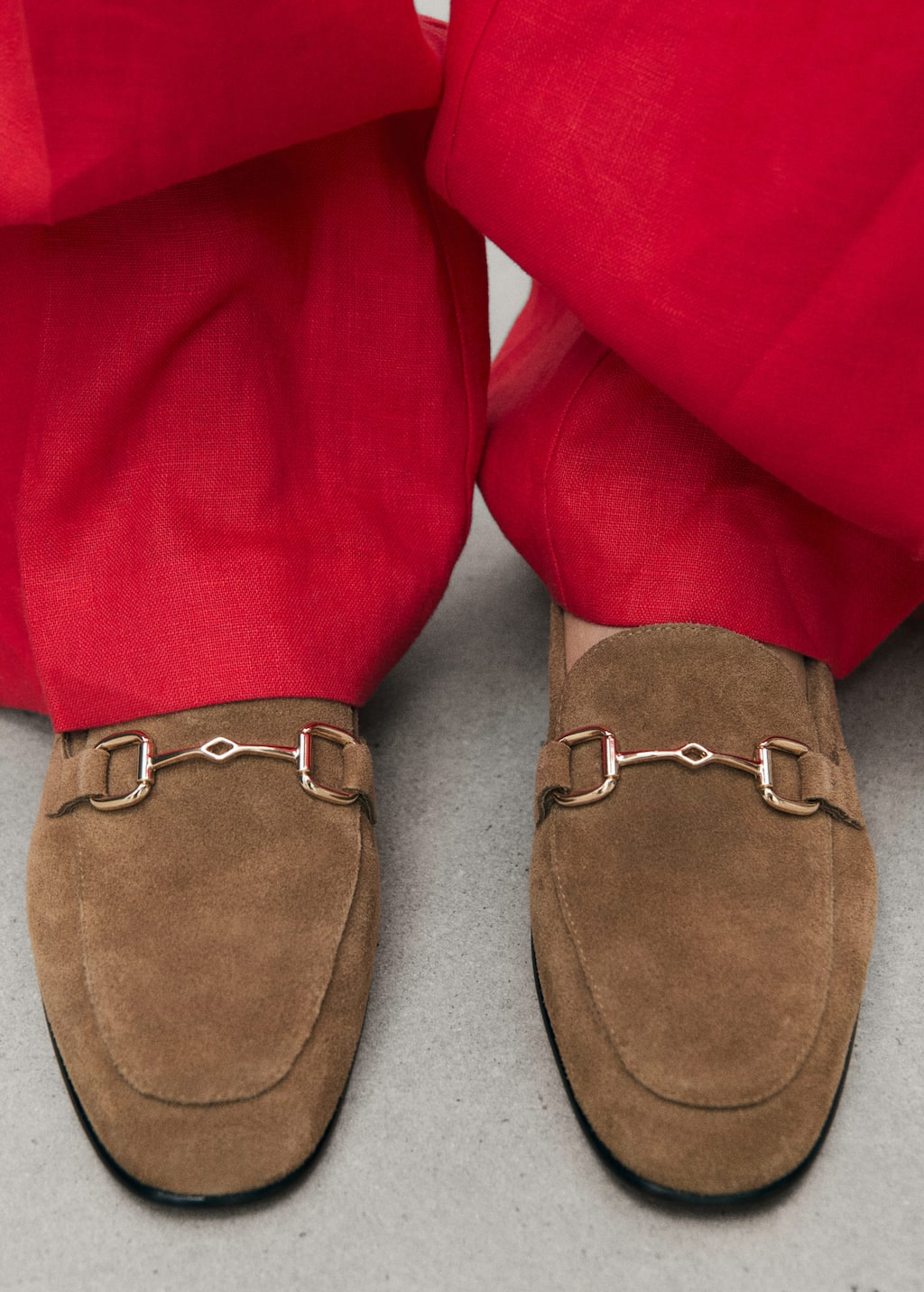 Mango Mocassins En Daim À Boucle Marron Moyen - Femme - 41 -