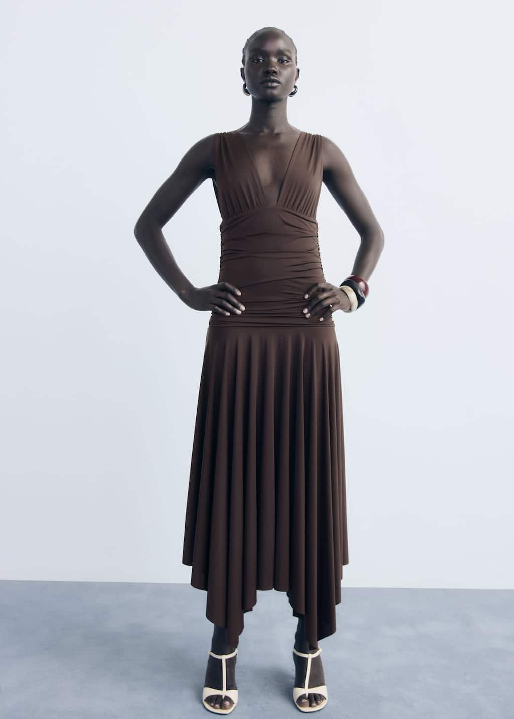 Long dress combined design