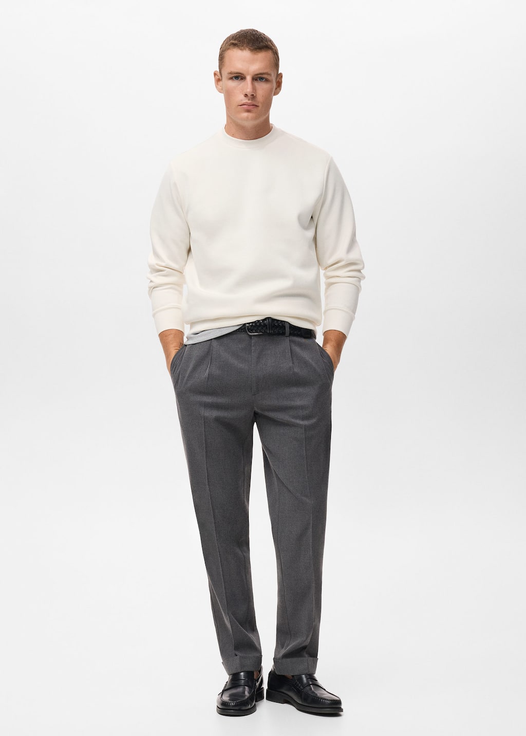 Mango Man Sweat-shirt Coton Regular-fit Blanc - Homme - Xxl - In White