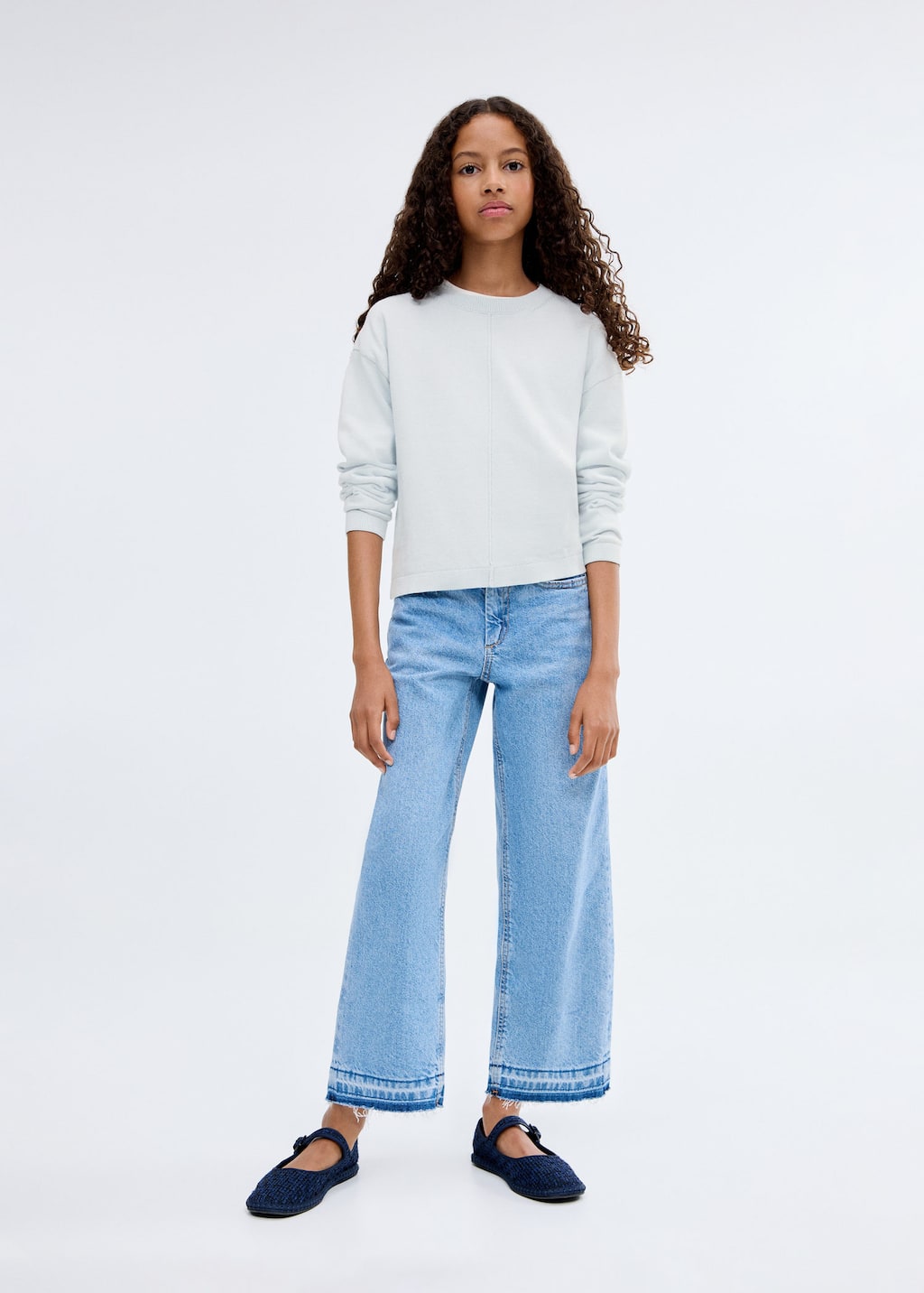 Mango Pull-over En Coton Coutures Décoratives Bleu Ciel - Enfants - 13-14 Ans -  Kids In Blue