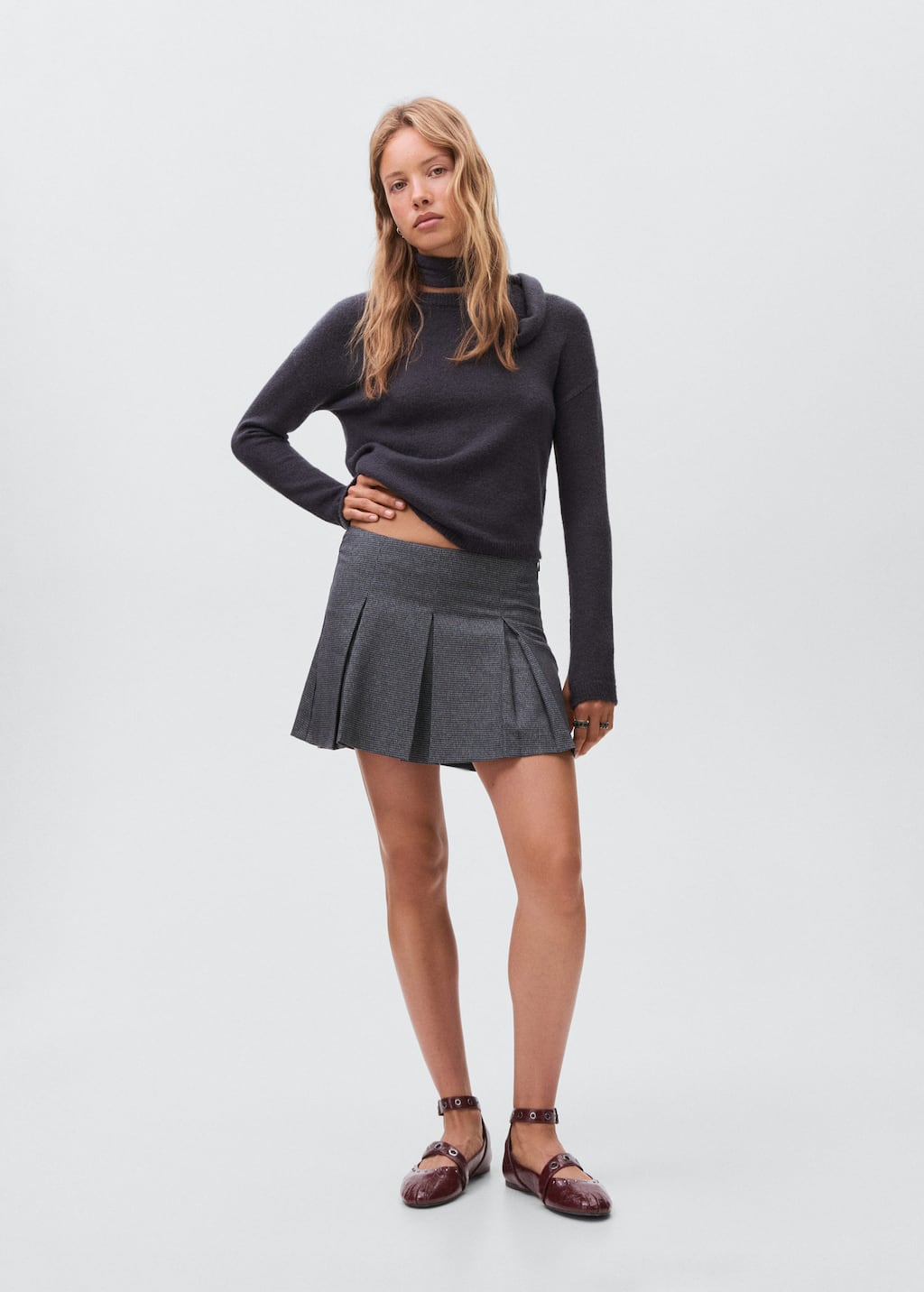 Mango Teen Shorts À Pinces En Tweed Gris - Fille - Xxs - In Gray