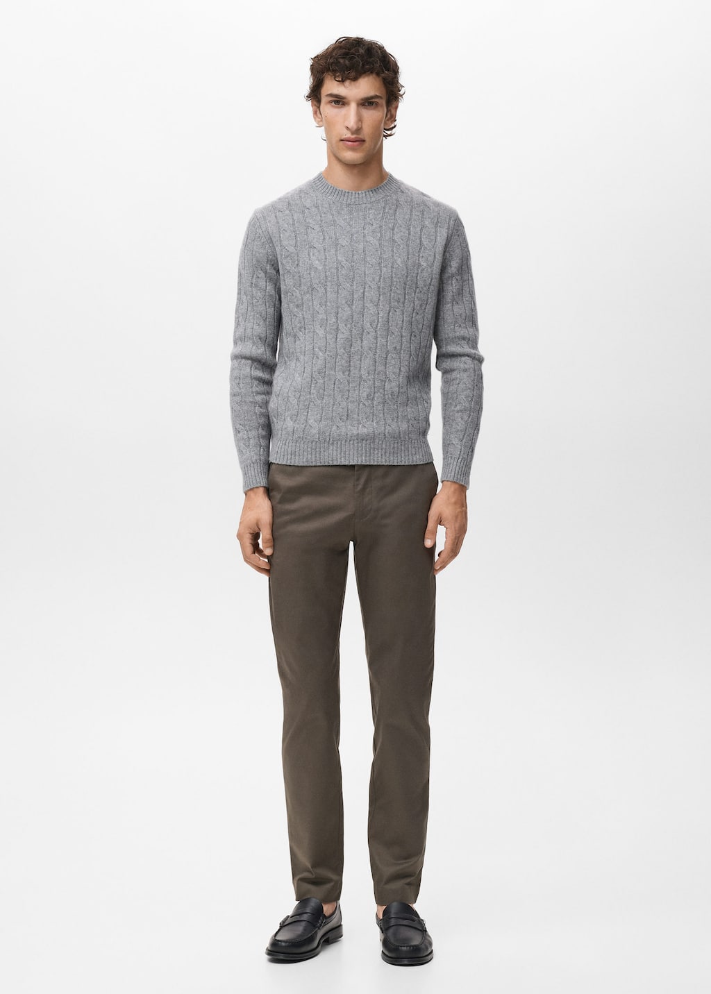 Mango Man Dublino Slim-fit Chino Trousers Chocolate In Brown