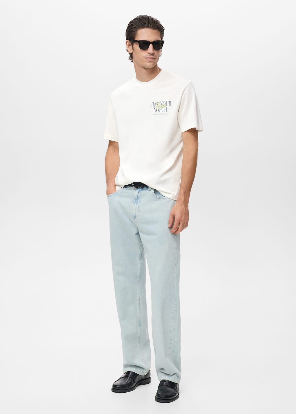 Mango Man T-shirt Blanc Cassé - Homme - S -  In White