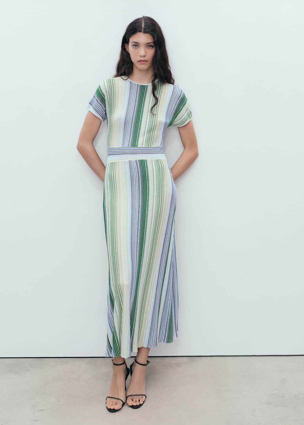 Woven striped dress