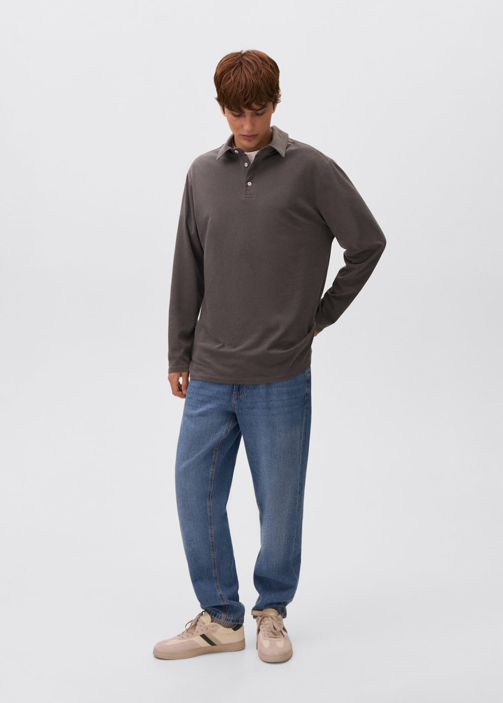 Mango Teen Polo Basique Coton Gris Anthracite - Garçon - Xl -