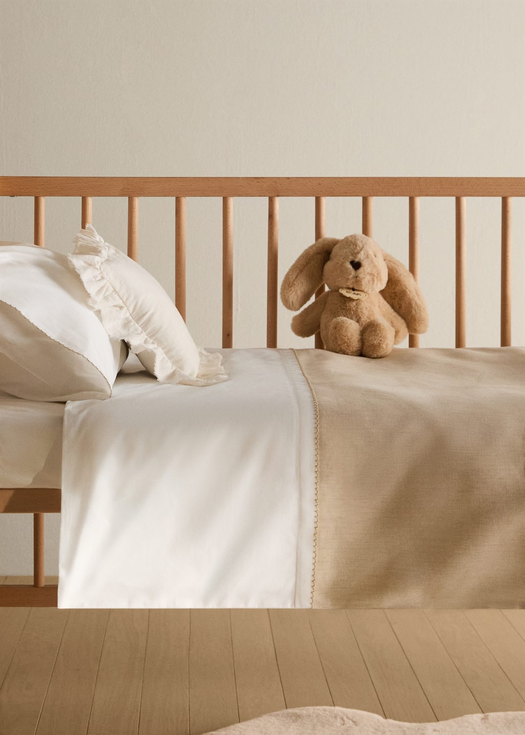 Ctton percale linen duvet cover for crib