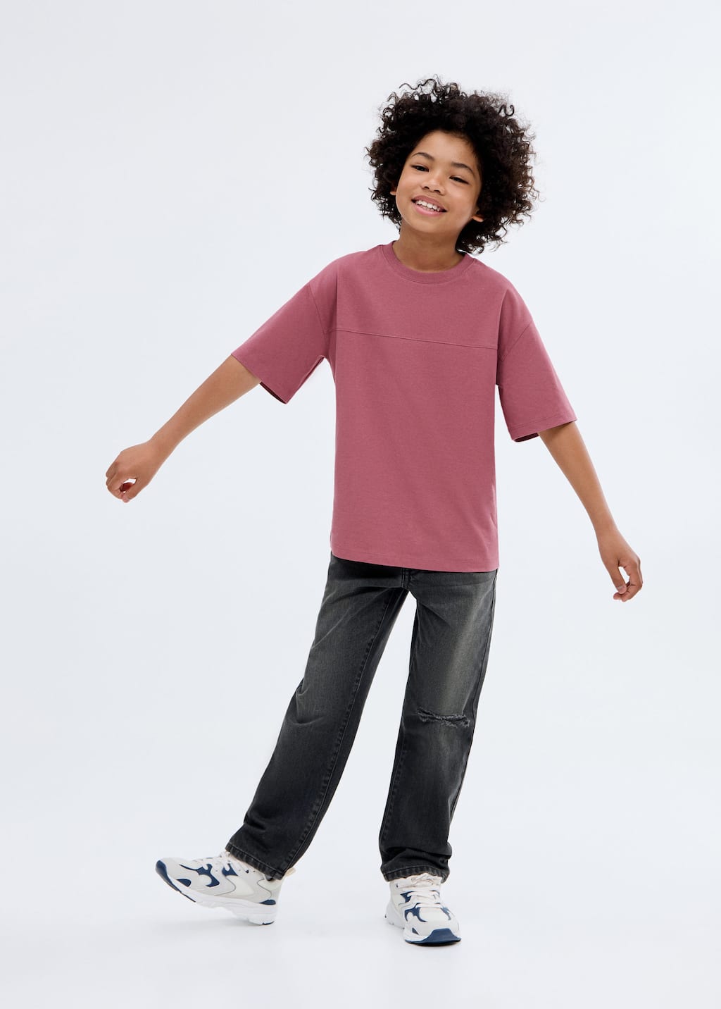 Mango Jean Straight Regular Black Denim - Enfants - 13-14 Ans - Kids In Black