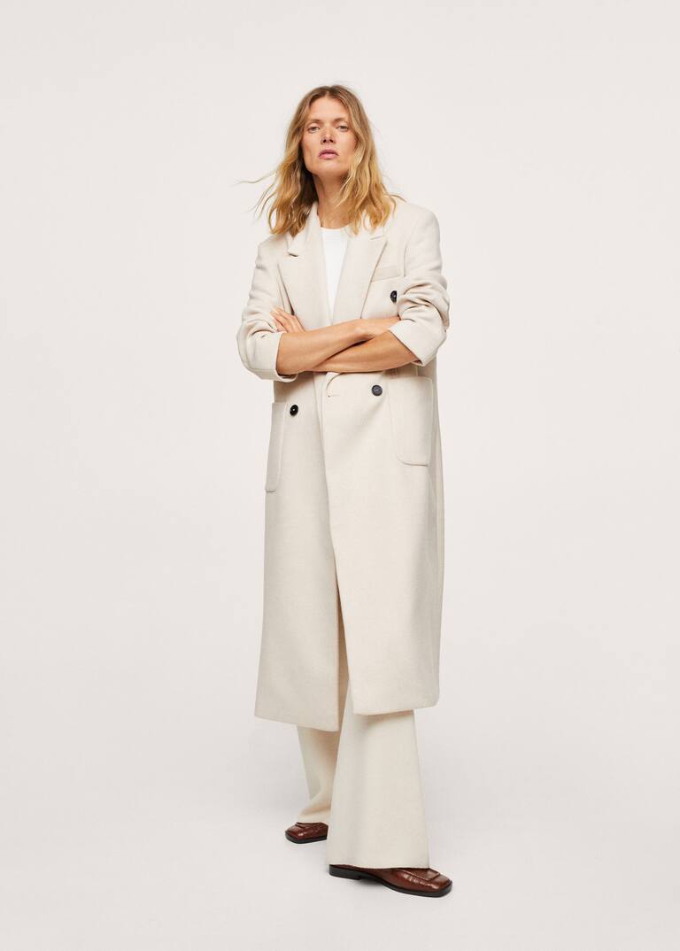 Doublebreasted coat Women Mango USA