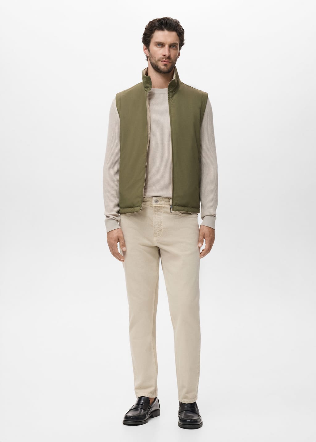 Mango Man Gilet Réversible Résistant À L'eau Vert - Homme - Xl - In Green