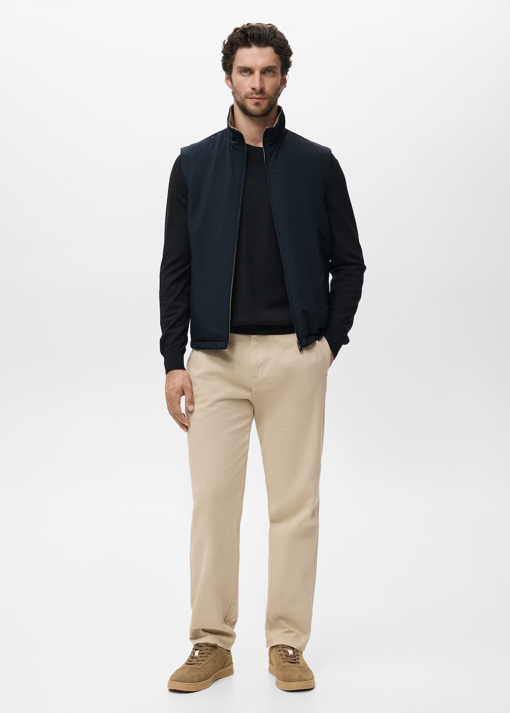 Mango Man Gilet Réversible Résistant À L'eau Bleu Marine - Homme - Xl -  In Blue