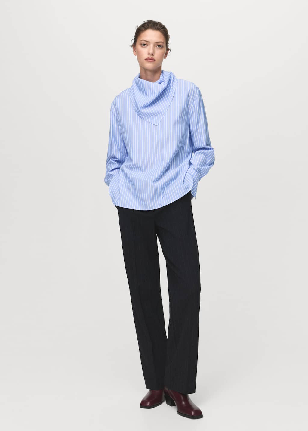 Mango Blouse À Rayures Style Foulard Bleu Ciel - Femme - Xl -  In Blue