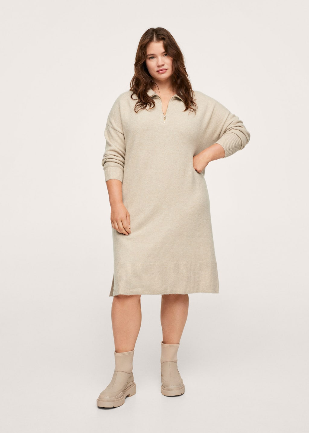 Zip Knitted dress - General plane